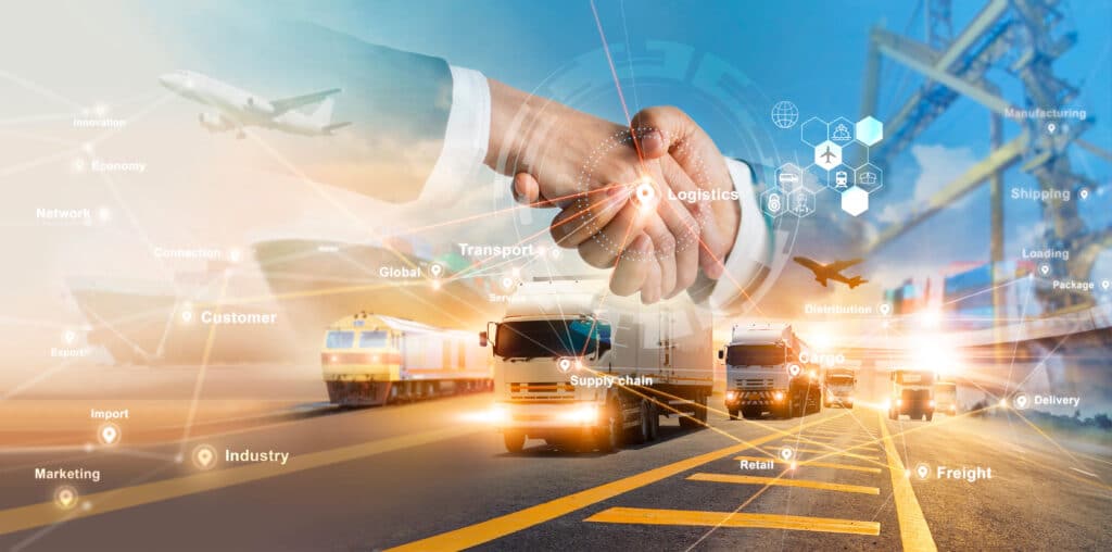 freight factoring, Smart,Logistics,And,Transportation.,Handshake,For,Successful,Of,Investment,Deal