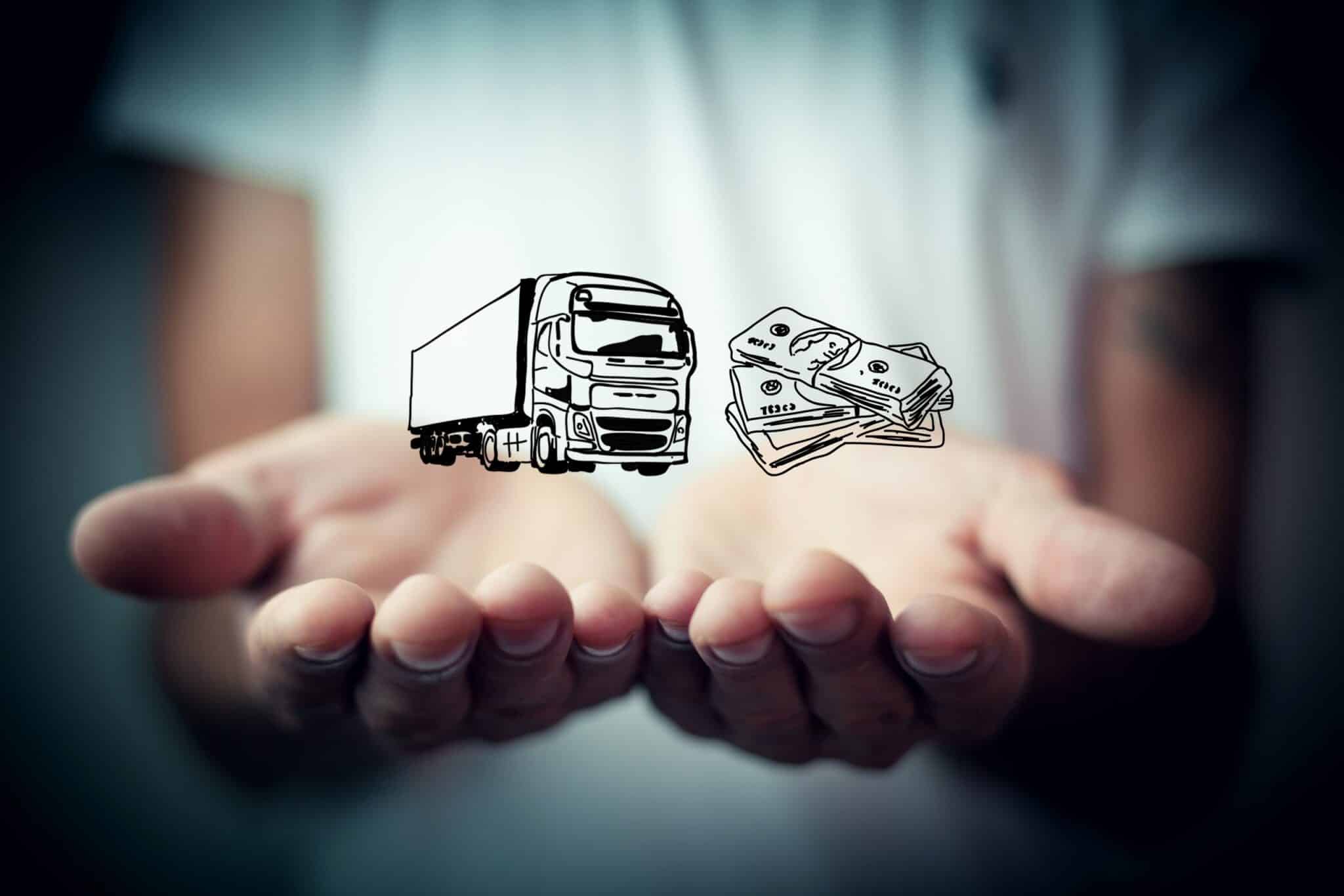 Fleet Manager hands trying to balance asset maintenance with profitability